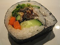 hana sushi, los angeles, ca -  salmon skin roll
