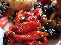 taps fishhouse and brewery, brea, ca - roasted red peppers