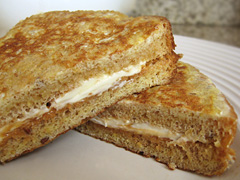Peanut Butter and Cream Cheese Stuffed French Toast