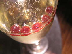 Kir Royale with Cassis Micro Spheres