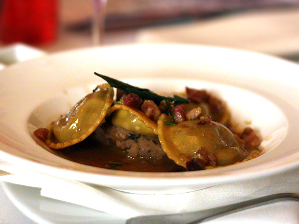 Pelican Hill - short rib ravioli Pelican Hill - short rib ravioli