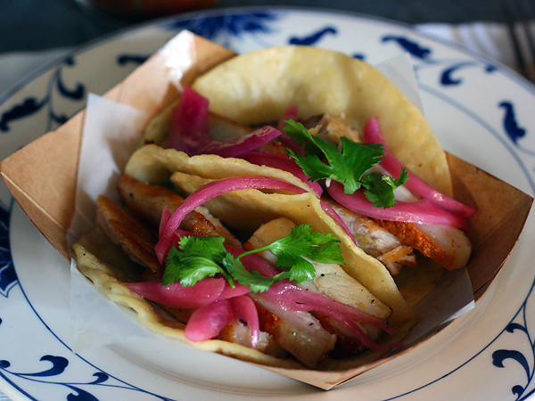 Escuela Taqueria - Pork belly Tacos