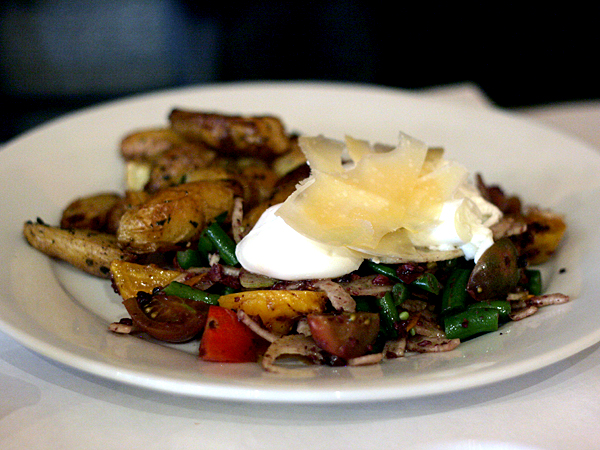 Ammo restaurant - poached eggs, beet, fennel, tomato, fingerling potatoes