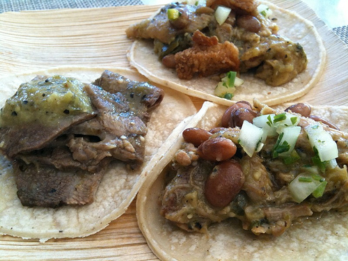 Lengua, Chicharron and Carnitas Tacos at FIG, Santa Monica