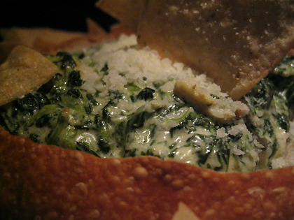 Spinach Artihoke Dip at Santa Monica Bar & Grill