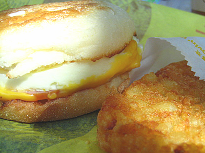 McDonald's Hash Browns and Egg McMuffin