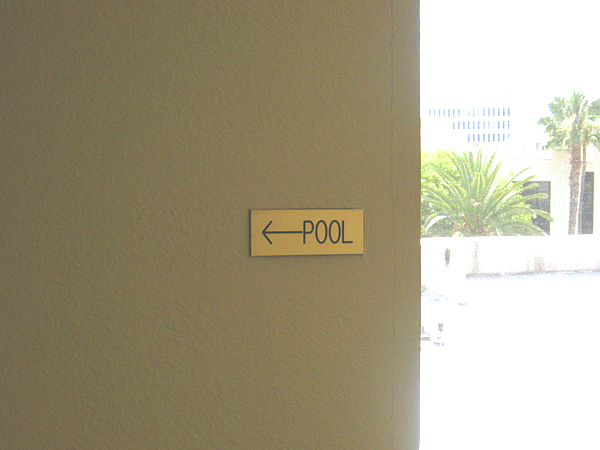 rooftop pool sign