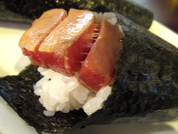 Kanpai Sushi - Seared Toro with Truffle Oil Hand Roll