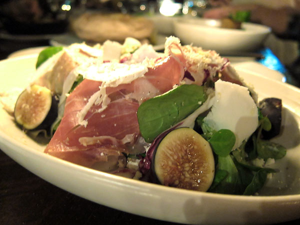 Eveleigh - Mache Salad with Figs Prosciutto  Ricotta Salata