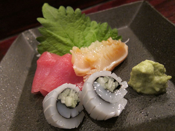 Jinpachi - Omakase, Bluefin Tuna + Mirugai + Squid