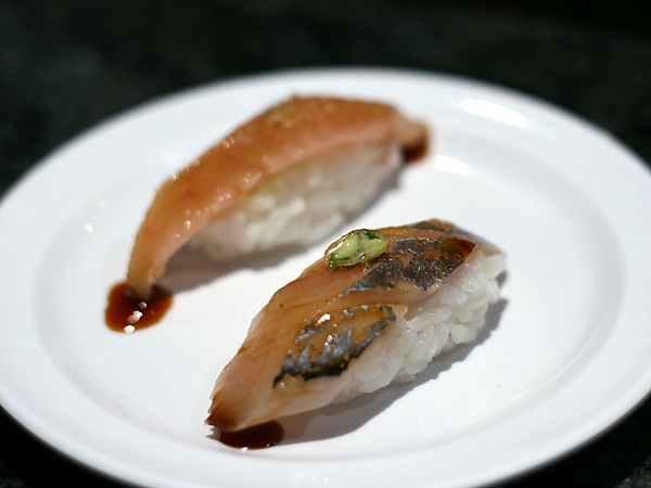 Sushi Park: spanish mackerel (aji), albacore toro