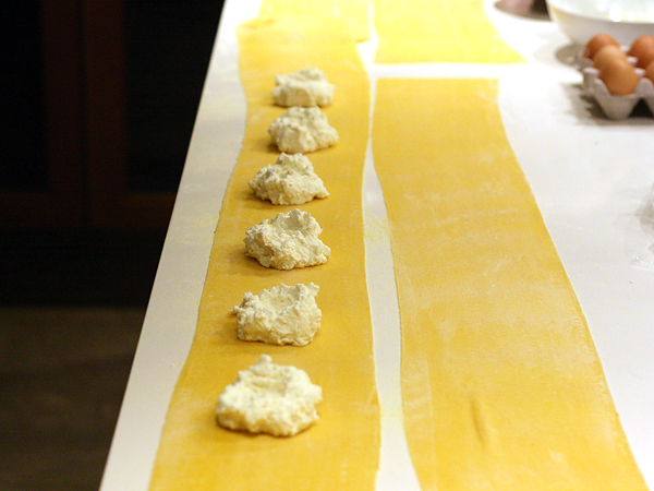 Raviolo in Progress: pasta with homemade fresh cheese
