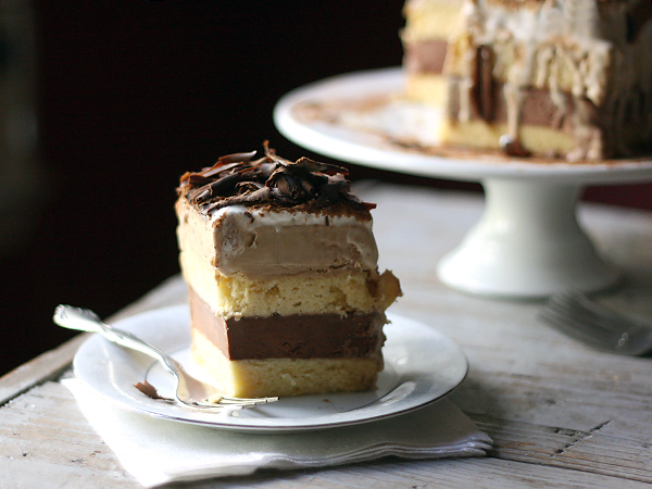 Tiramisu Ice Cream Cake - slice