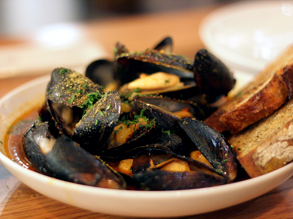 Bestia restaurant, downtown LA - mussels