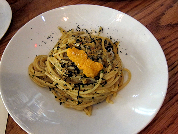 Bestia restaurant, downtown LA - spaghetti uni