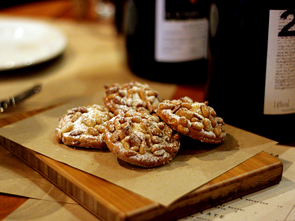 spacca restaurant - pine nut cookies