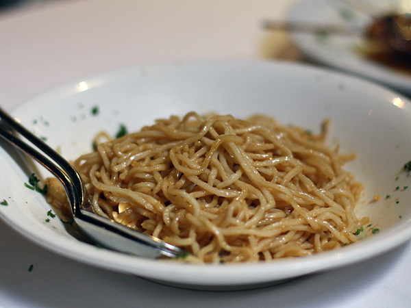 Crustacean restaurant, garlic noodles