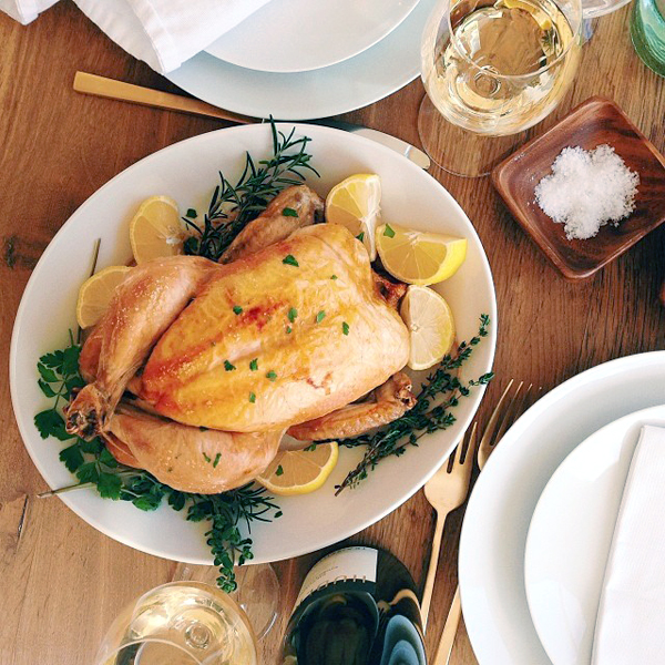 roast chicken with lemon and herbs