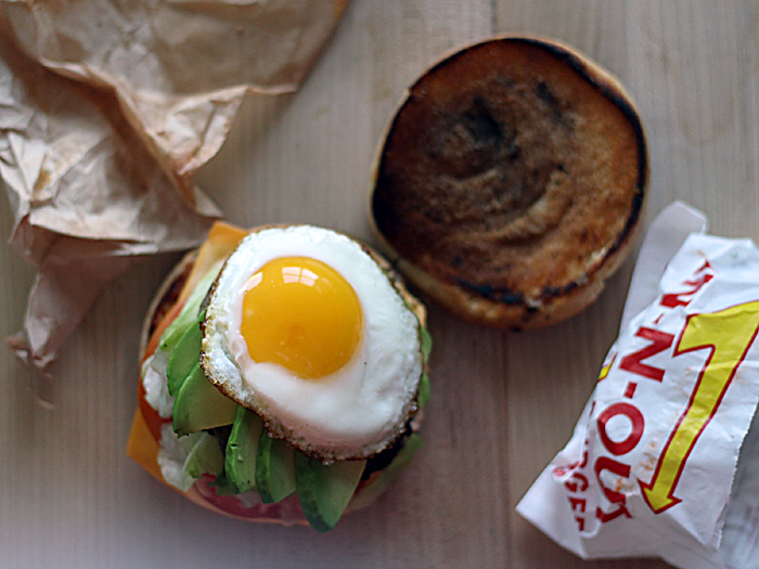 In n Out Burger with Avocado and Egg , recipe