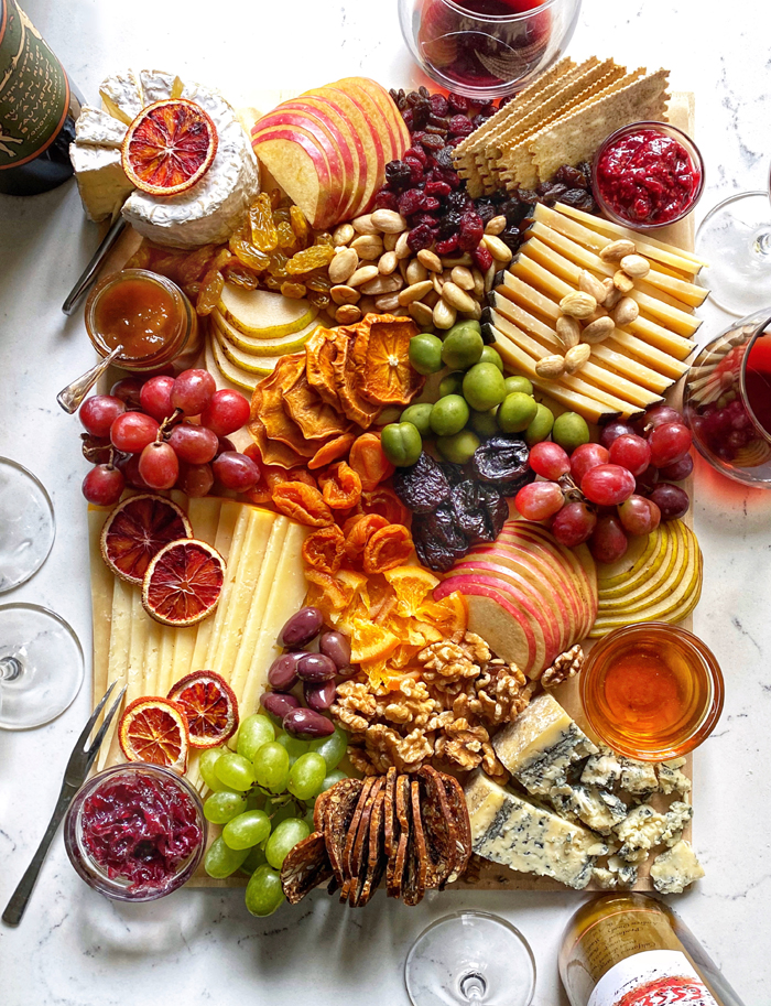 cheese board with accompaniments