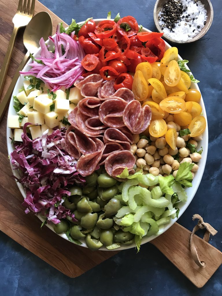 antipasto chopped salad, composed