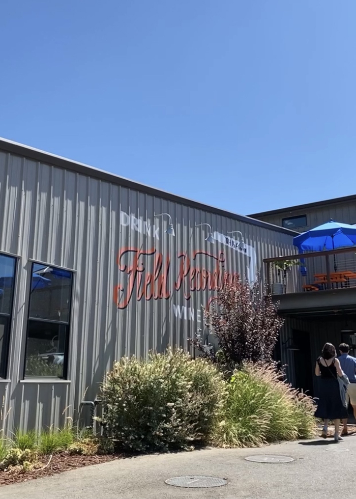 field recording winery and tasting room in tin city, paso robles